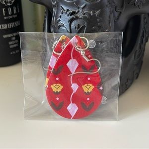 3/$15 Valentine’s Day Red Flowers & Diamonds Faux Leather Earrings